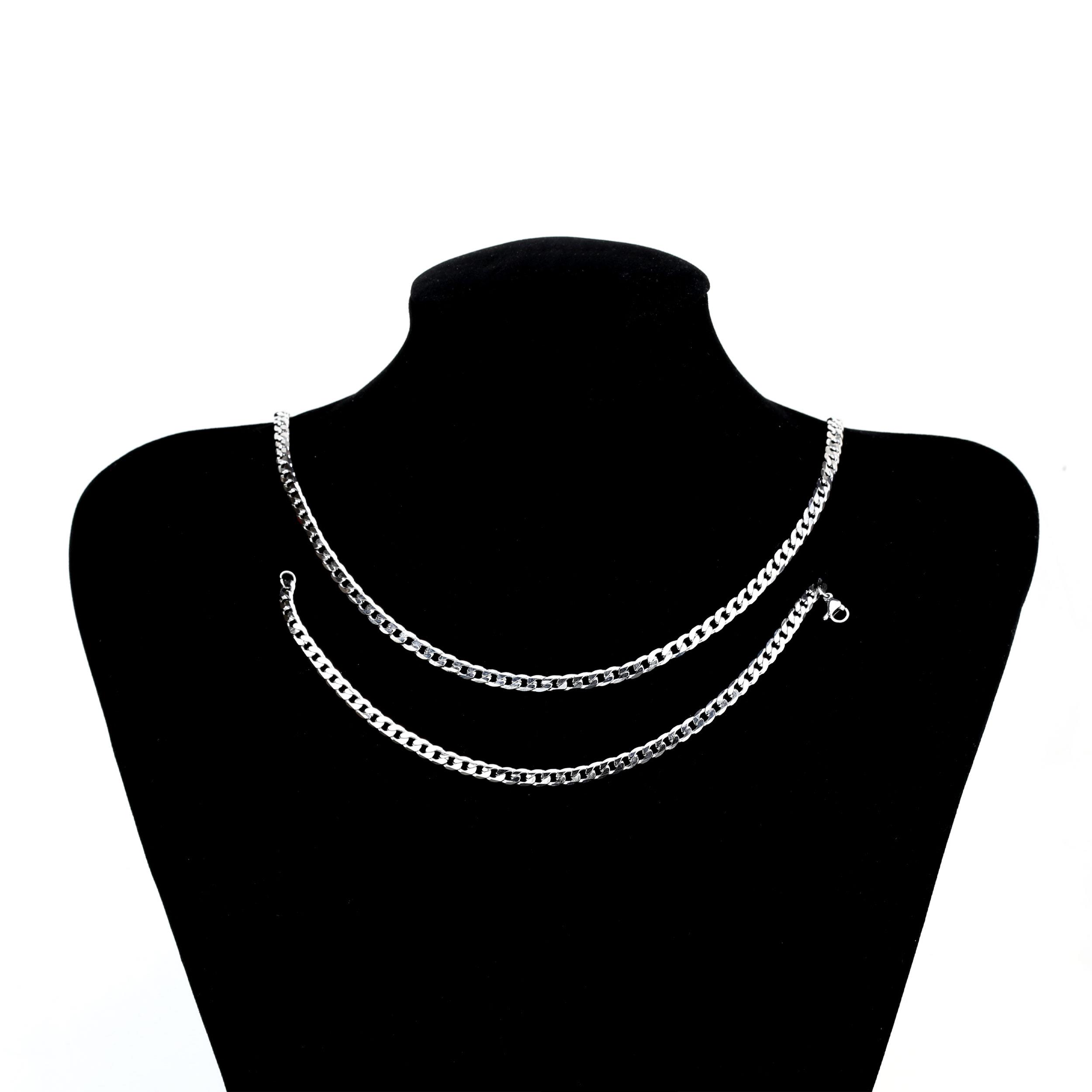 Çelik Kolye Bileklik Seti