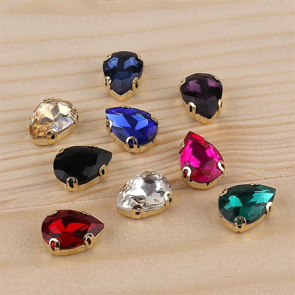 Damla Şeklinde Kristal Dikme Beyoğlu Taşı Küçük Boy 5 adet