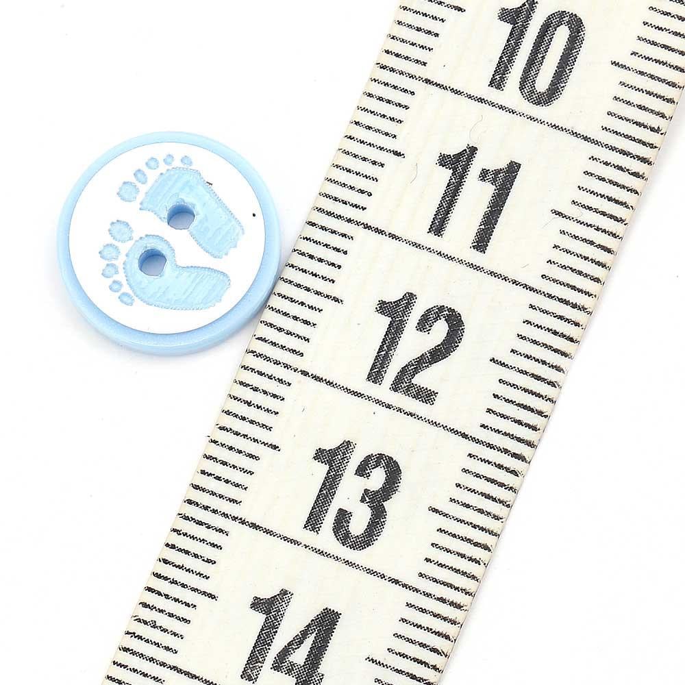 Delikli Bebe Düğmesi Mavi (10 adet)