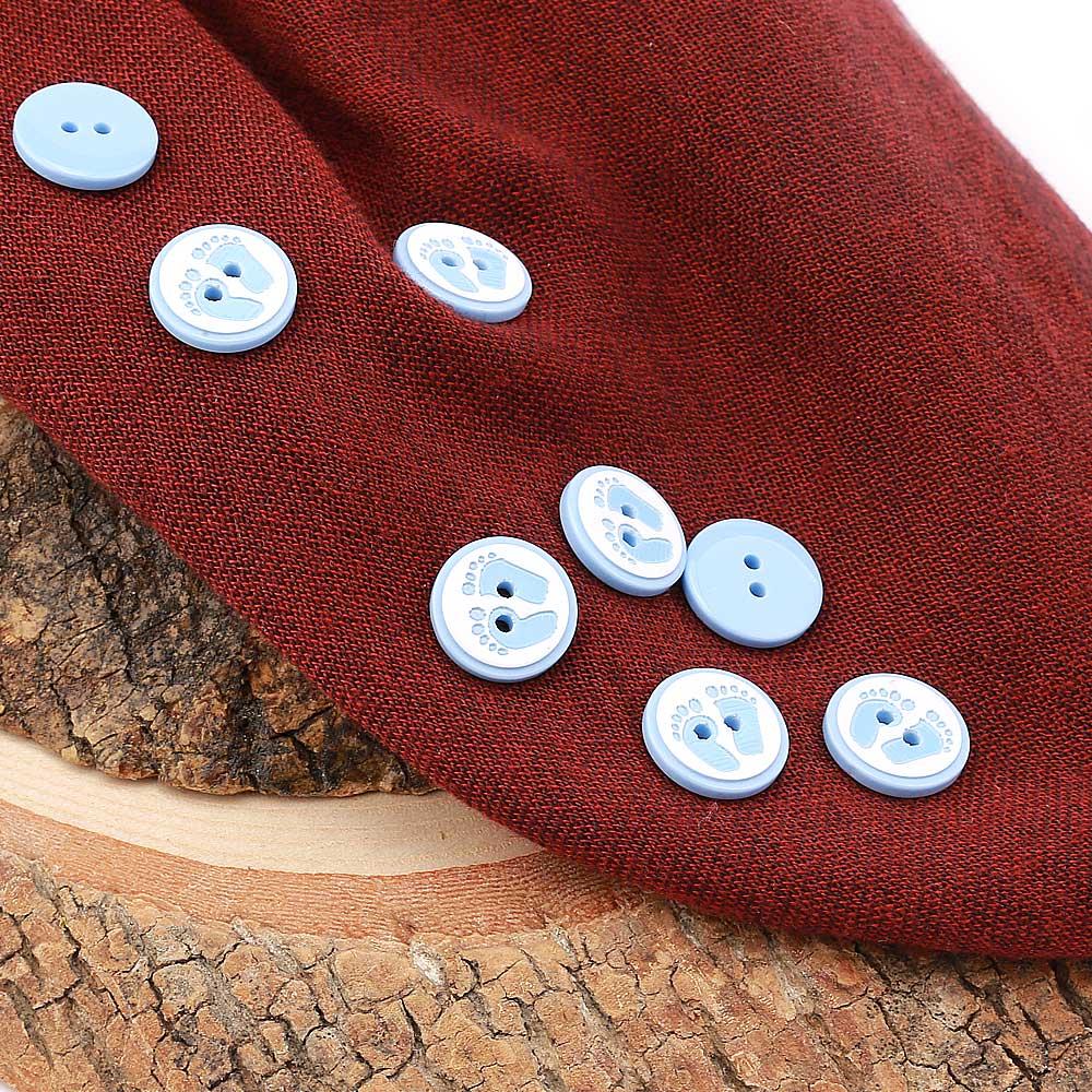 Delikli Bebe Düğmesi Mavi (10 adet)