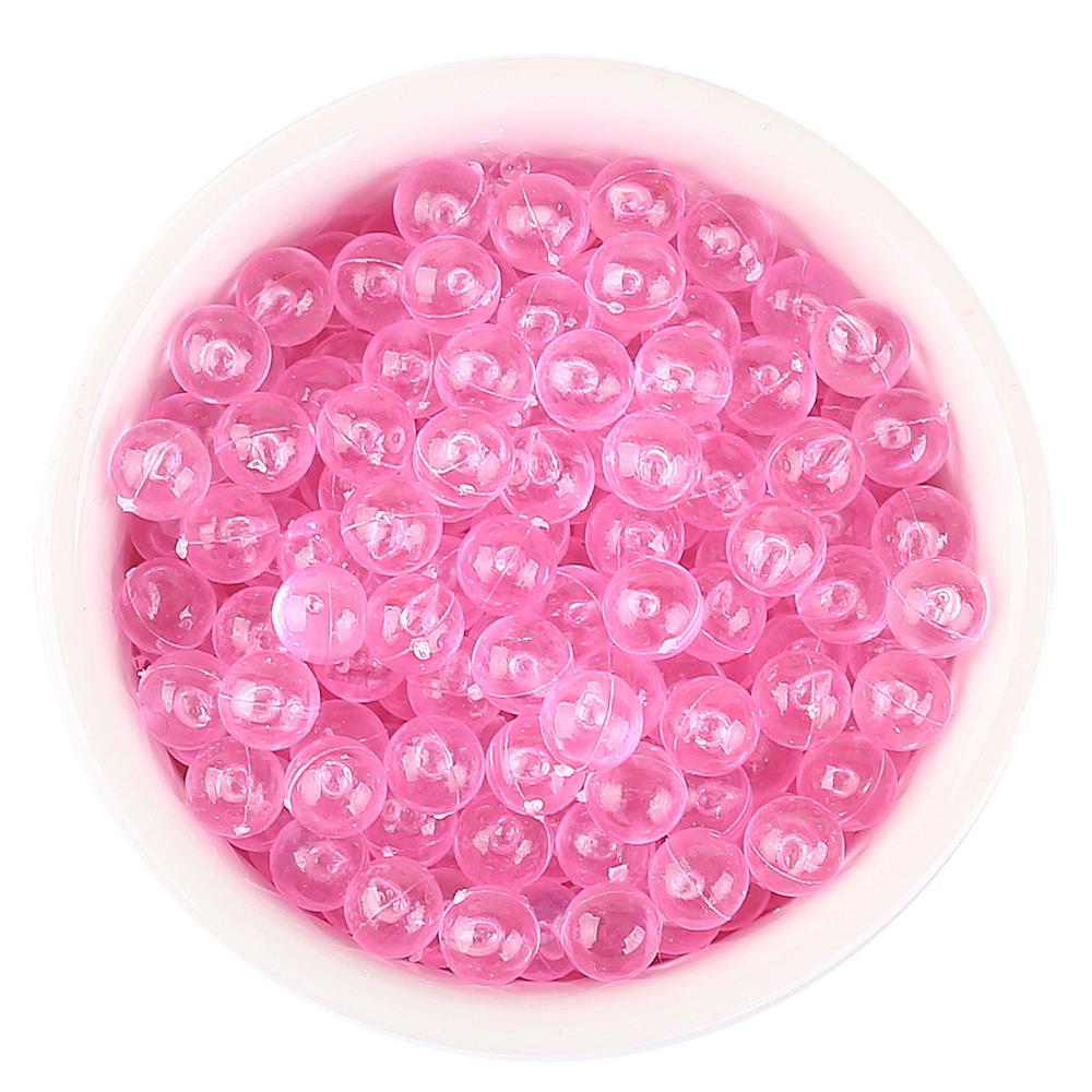Deliksiz Plastik Boncuk 6 mm Pembe