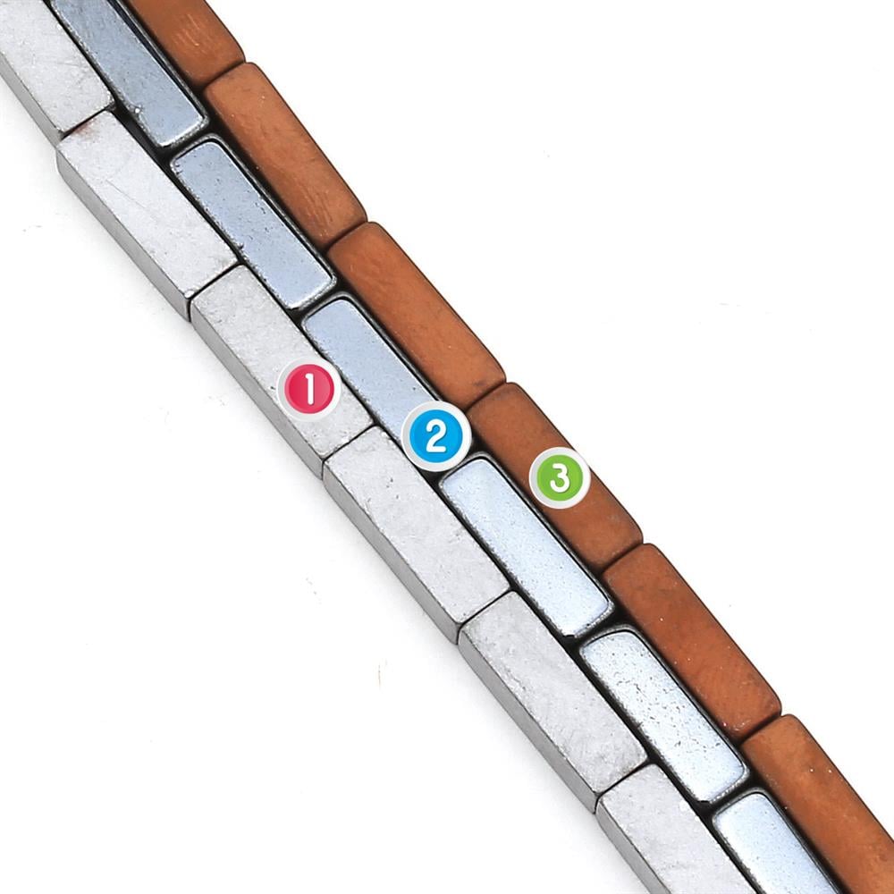 Dikdörtgen Prizma Hematit Boncuk