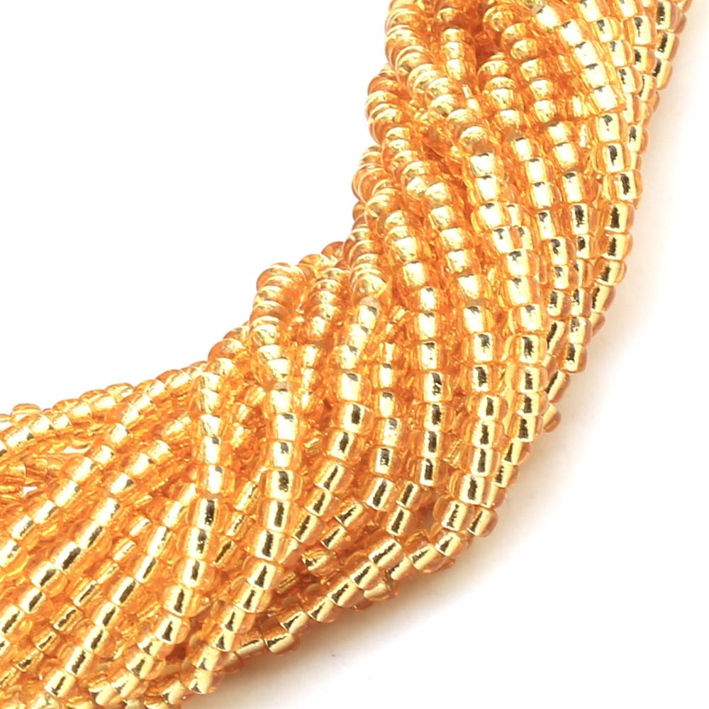 Dizi Kum Boncuk Şeffaf Altın 2 mm 11/0