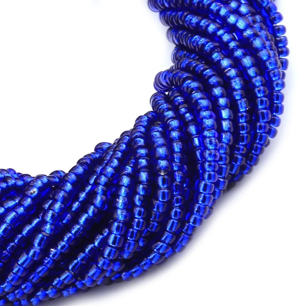 Dizi Kum Boncuk Şeffaf Lacivert 2 mm 11/0