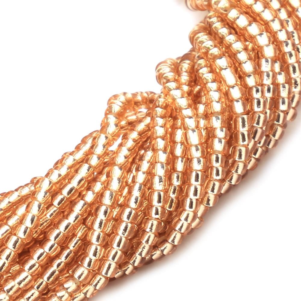 Dizi Kum Boncuk Şeffaf Rose 2 mm 11/0