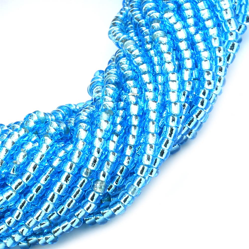 Dizi Kum Boncuk Şeffaf Turkuaz 2 mm 11/0
