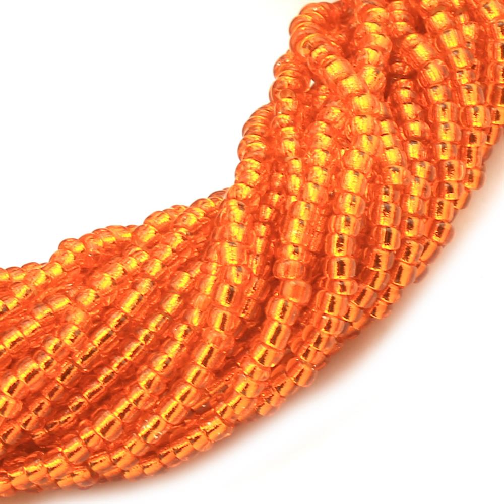 Dizi Kum Boncuk Şeffaf Turuncu 2 mm 11/0