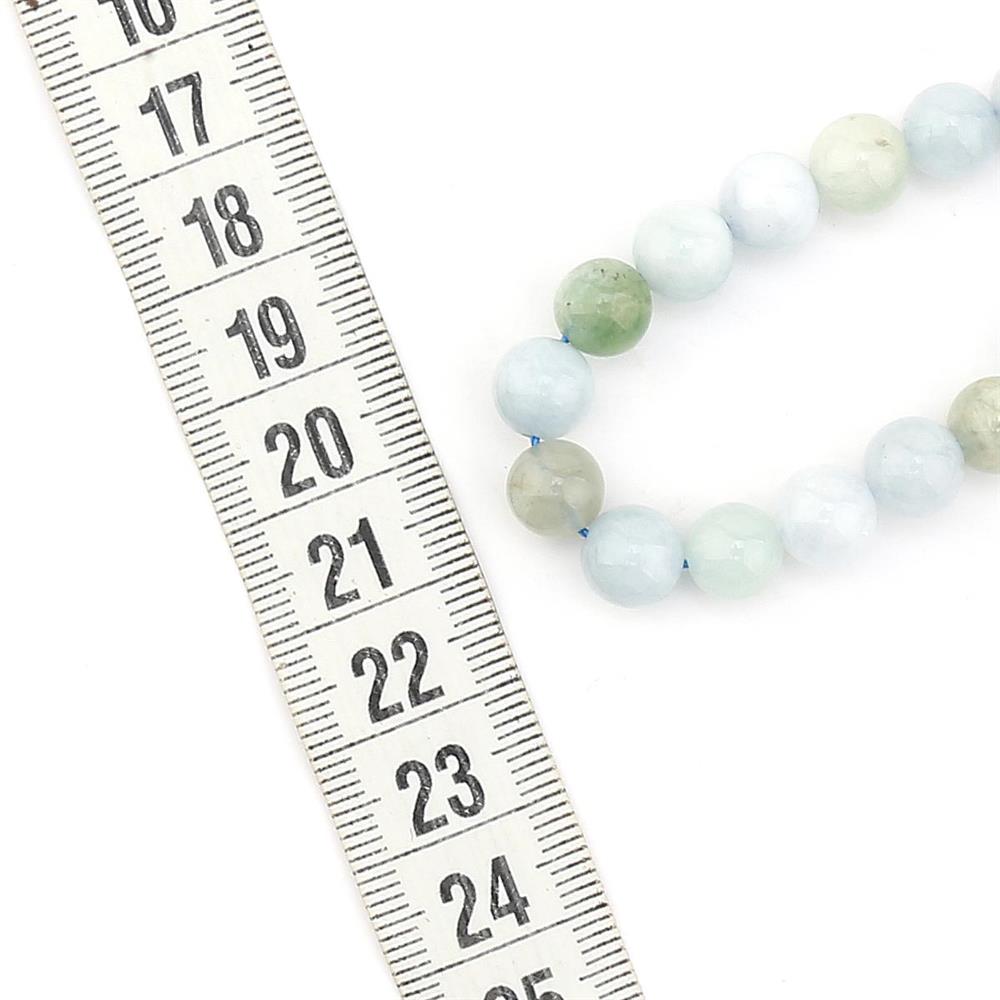 Doğal Aquamarin Taşı Boncuk