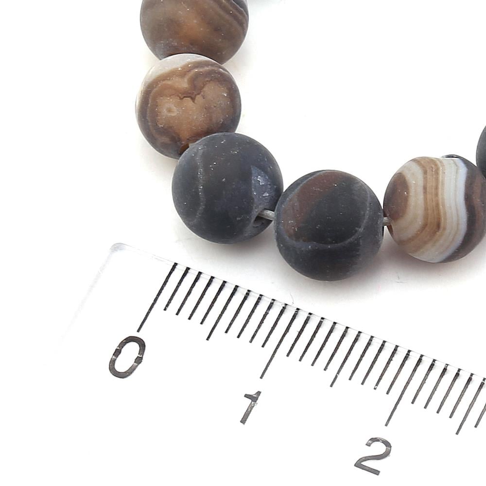 Doğal Mat Akik Boncuk Kahverengi