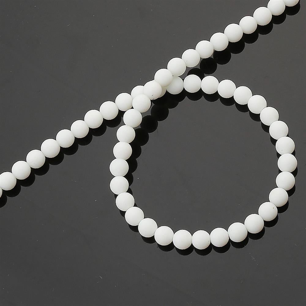 Doğal Onix Boncuk Beyaz