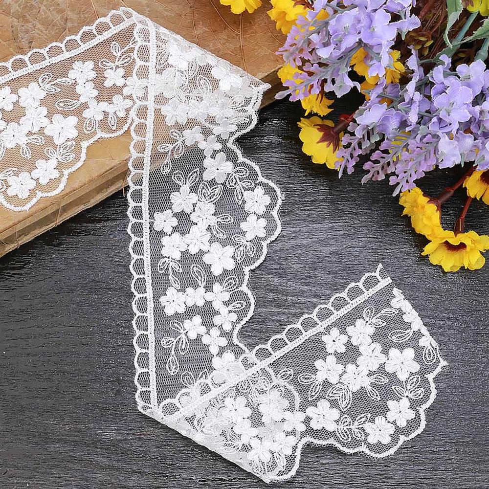 Geniş Güpür Dantel Kırık Beyaz 3406