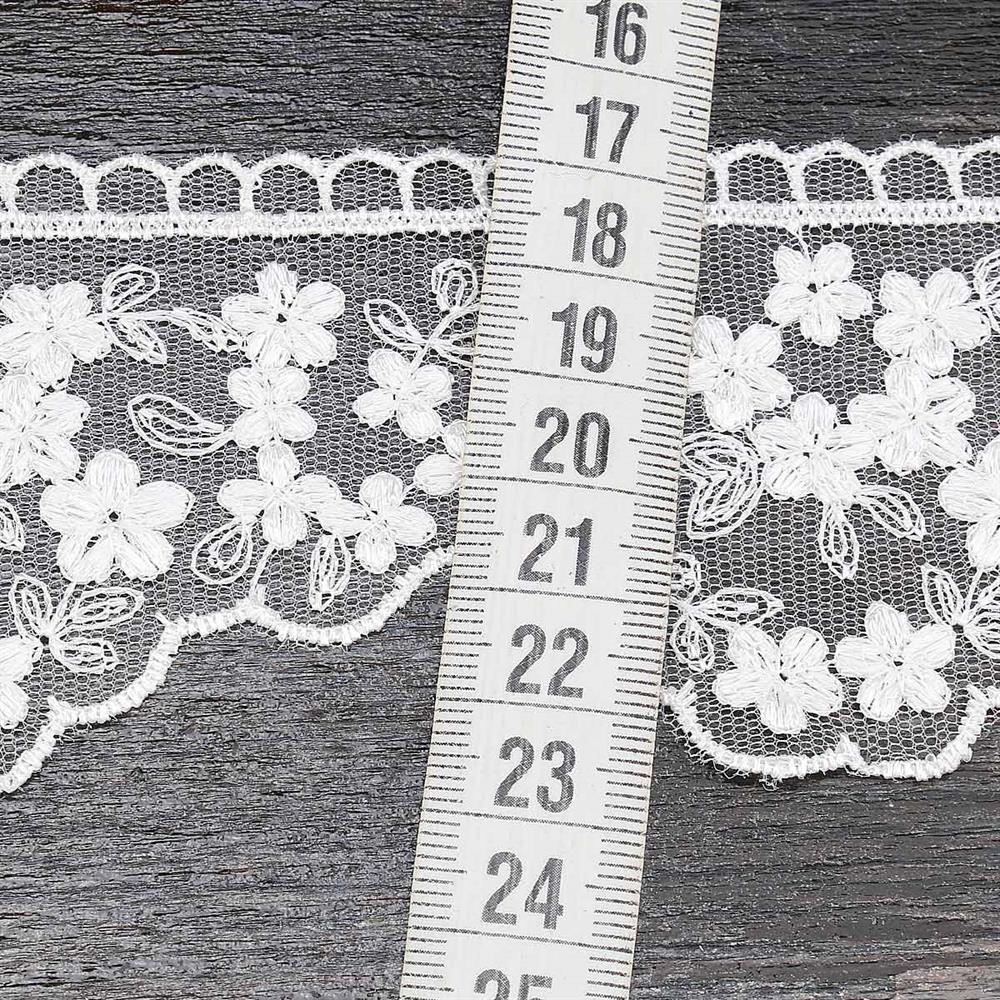 Geniş Güpür Dantel Kırık Beyaz 3406