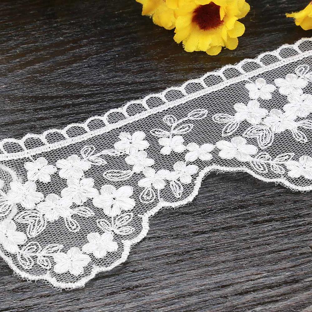 Geniş Güpür Dantel Kırık Beyaz 3406