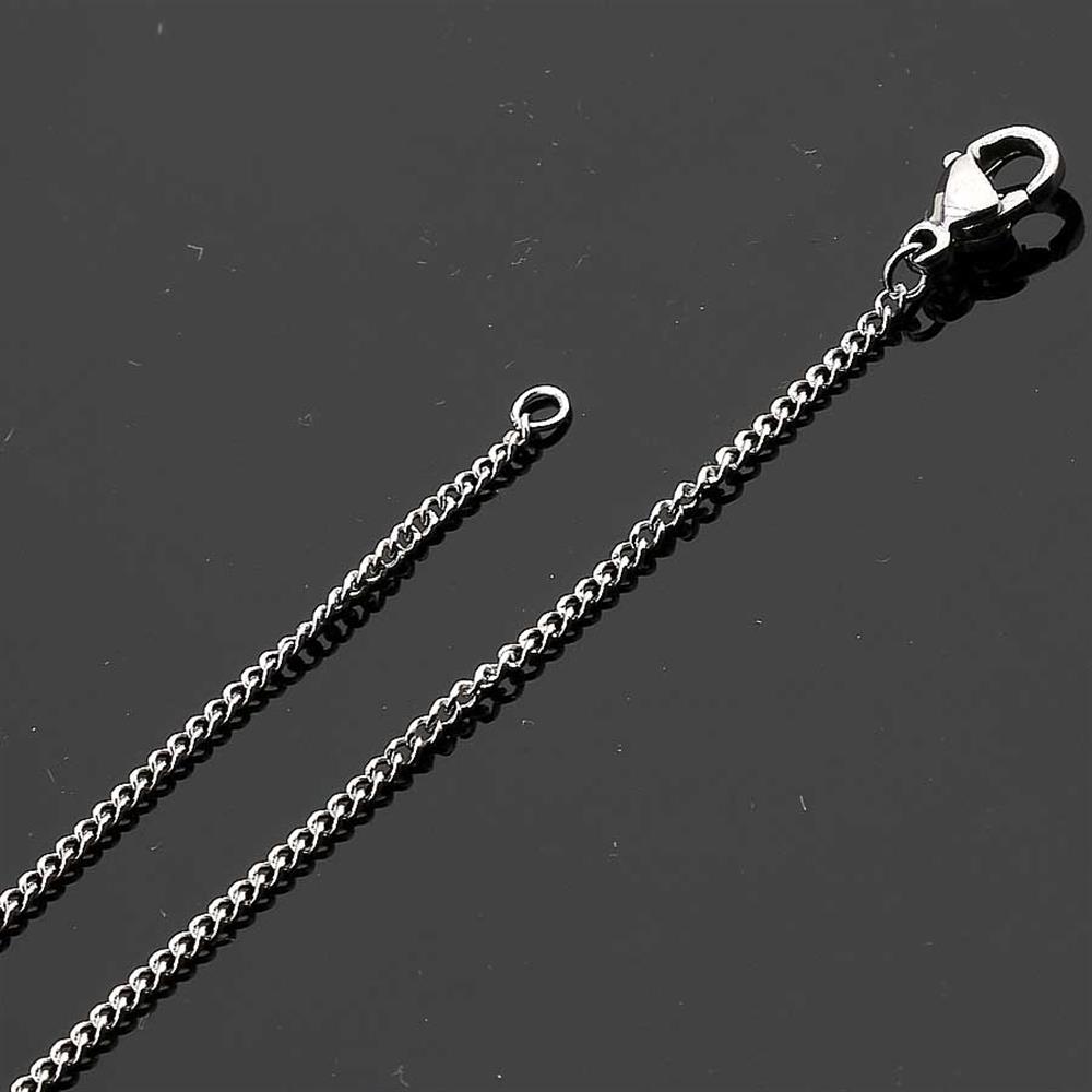 Gümüş Renk, Çelik, Kolye Zinciri - 45 cm