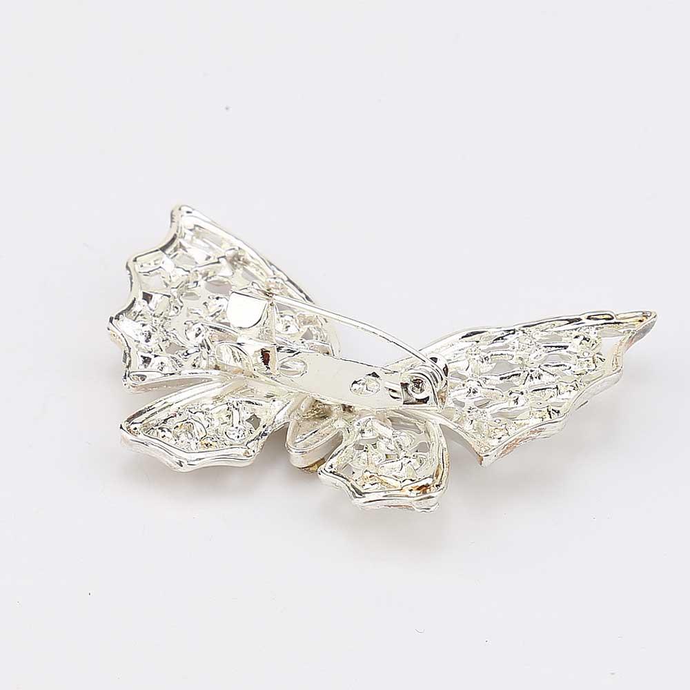 Gümüş Renk Kelebek Broş