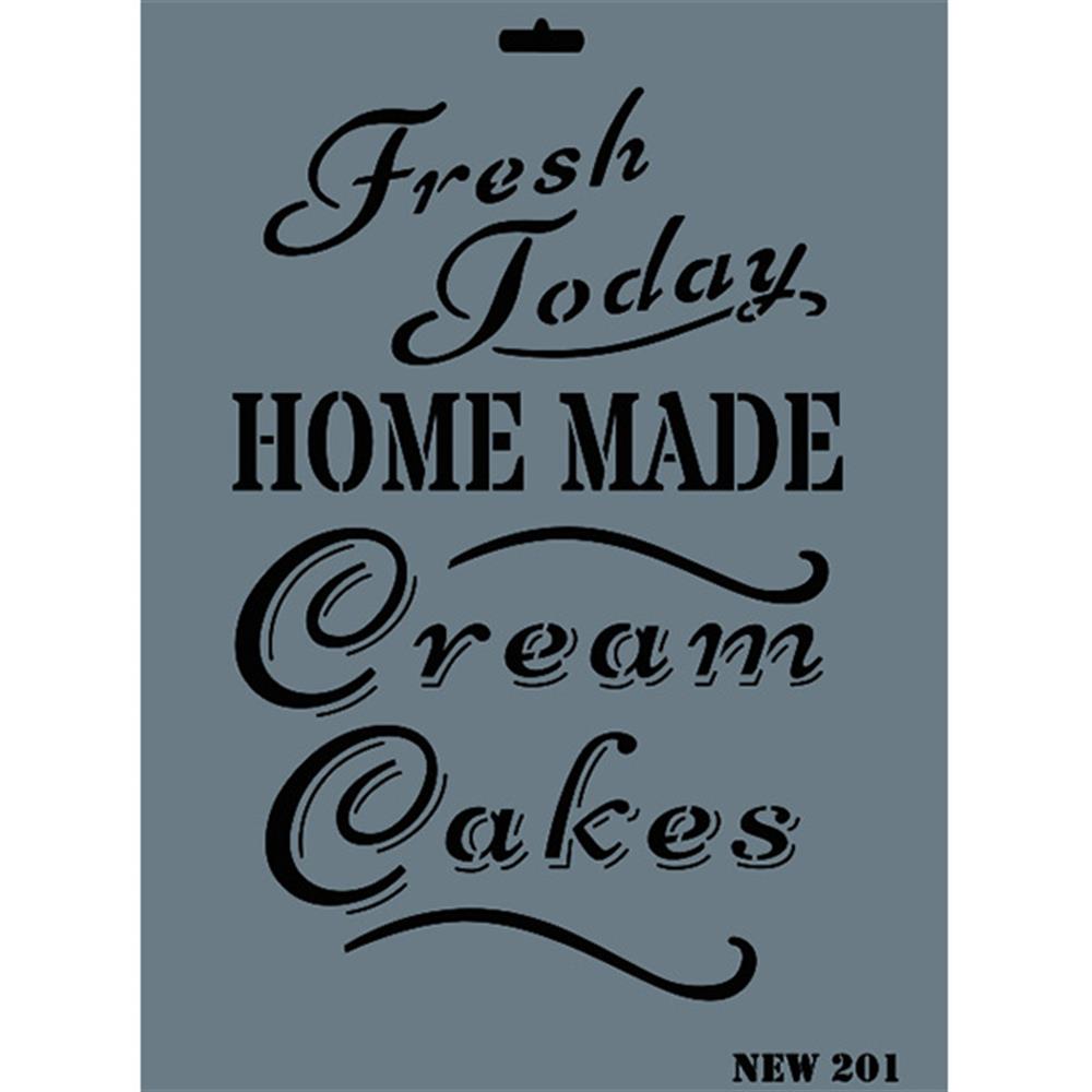 ''Home Made'' Yazılı Stencil Şablon 25X35 cm - Rich New 201