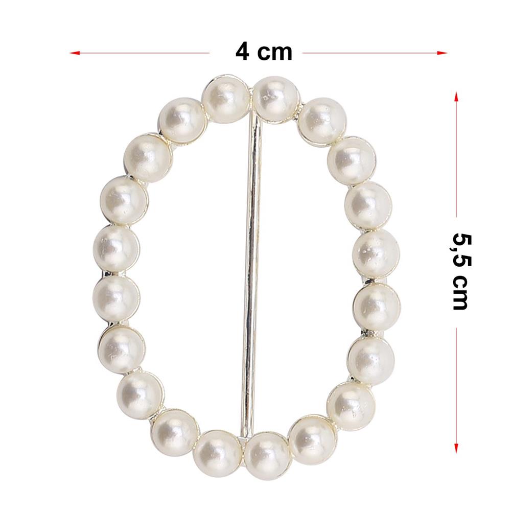 İnci Süslemeli Kemer ve Şal Tokası