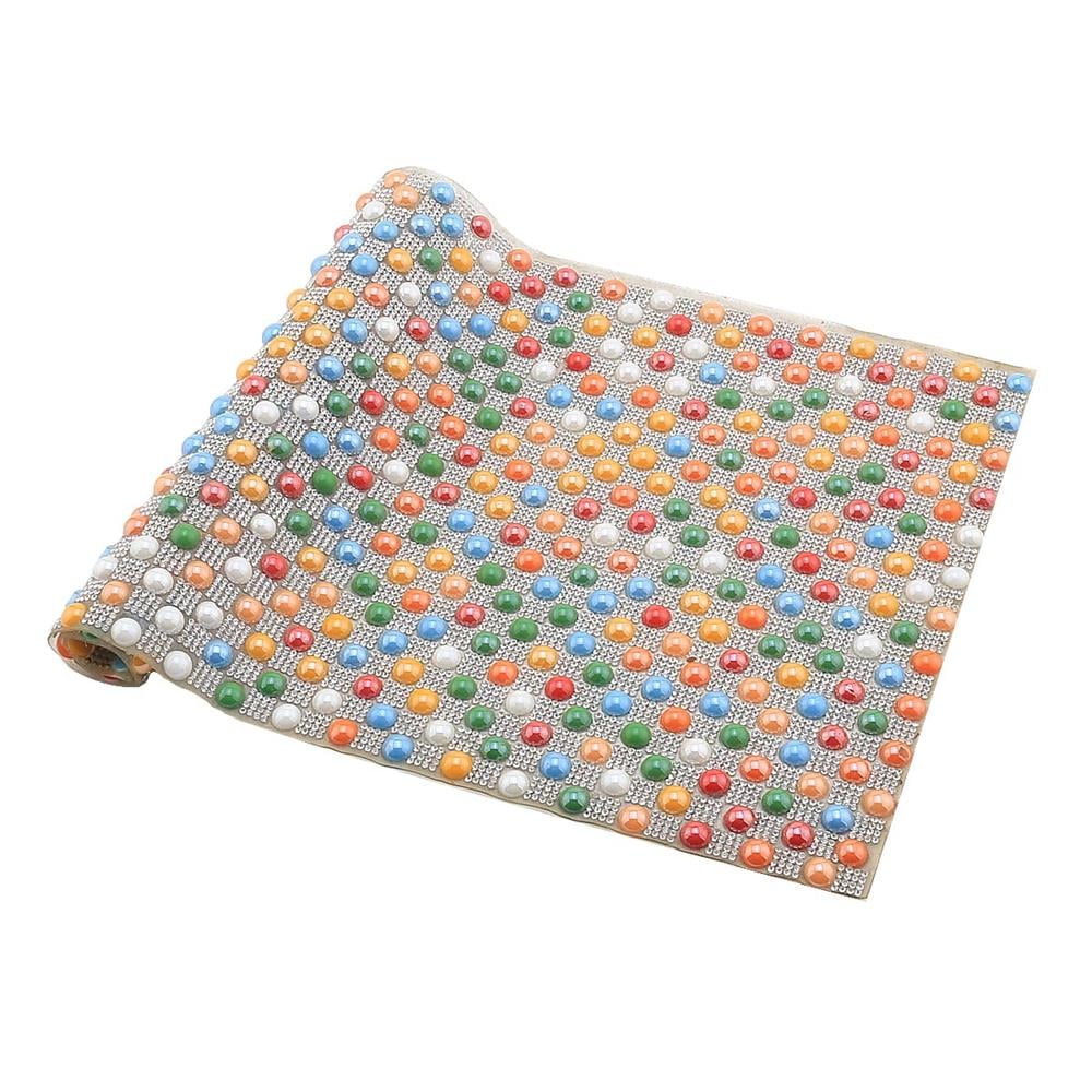 İnci Taşlı Ütüyle Yapışabilen Meş Plaka