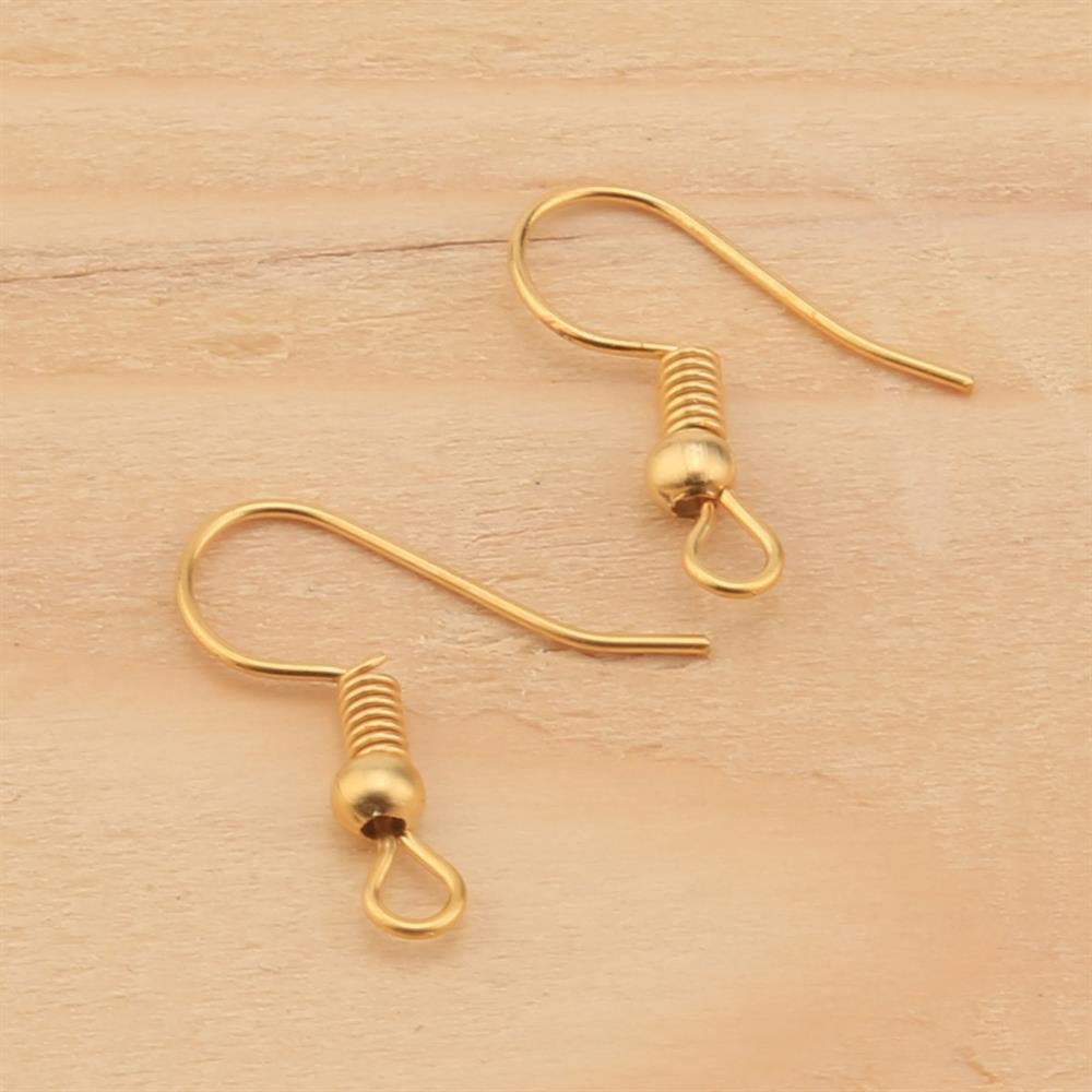 Lak Altın Kaplama Küpe Kancası