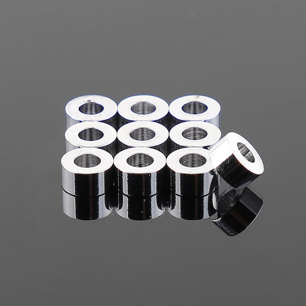 Gümüş Renk Kaplama Silindir Boncuk 10 Adet