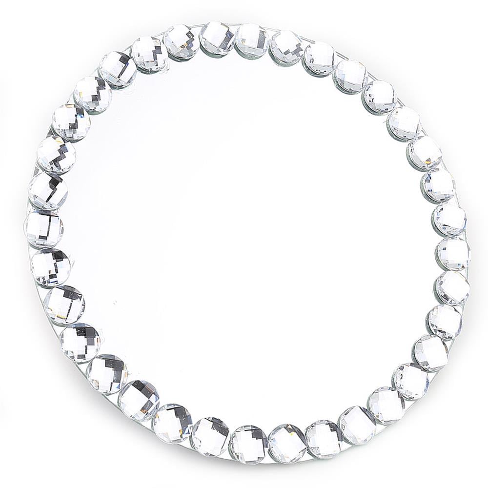 Kare Desenli Yuvarlak Akrilik Taş (100 adet)