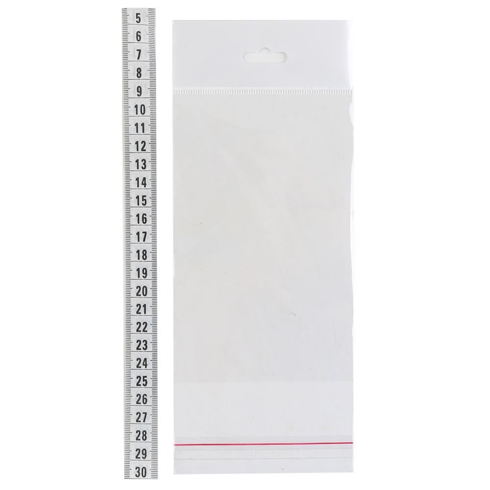 Kendinden Bantlı Askılı Jelatin Poşet 10 cm X 25 cm