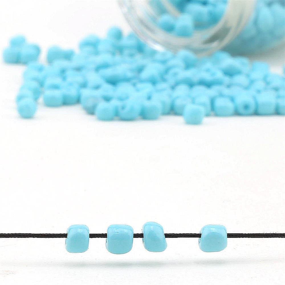 Kesme Kum Cam Boncuk Turkuaz