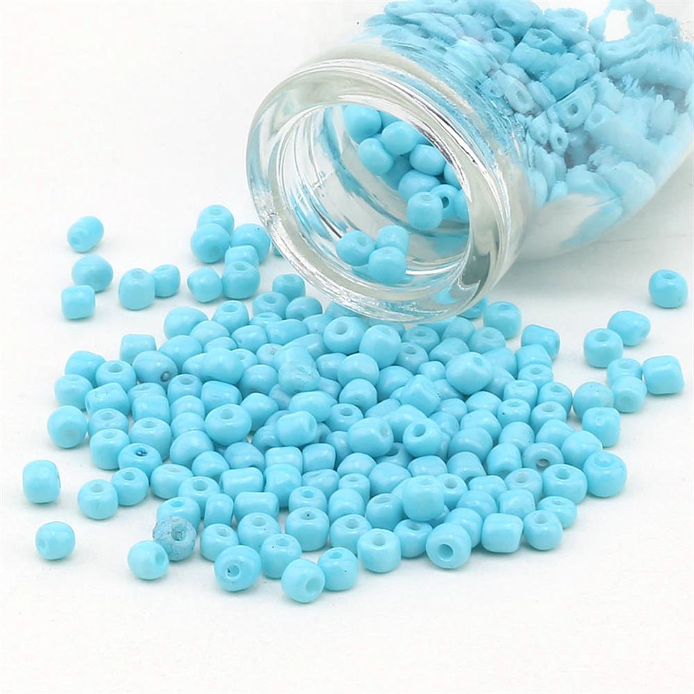 Kesme Kum Cam Boncuk Turkuaz