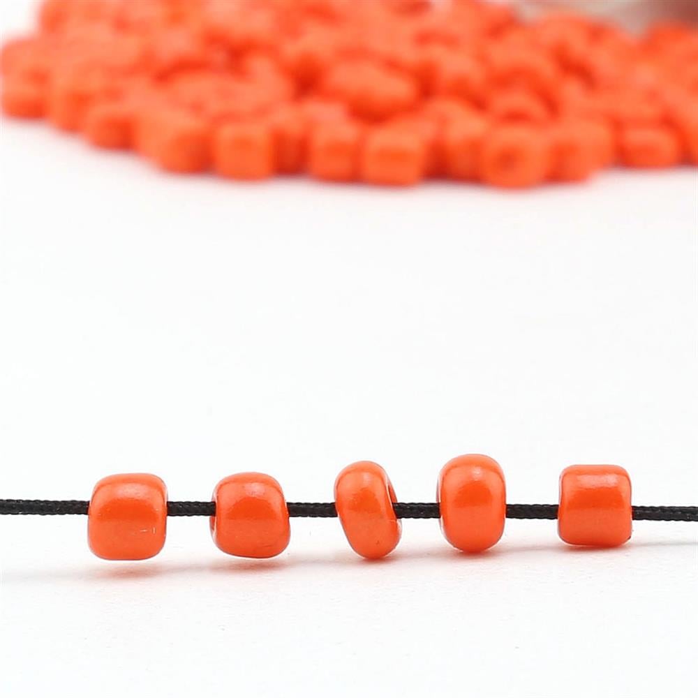 Kesme Kum Cam Boncuk Turuncu