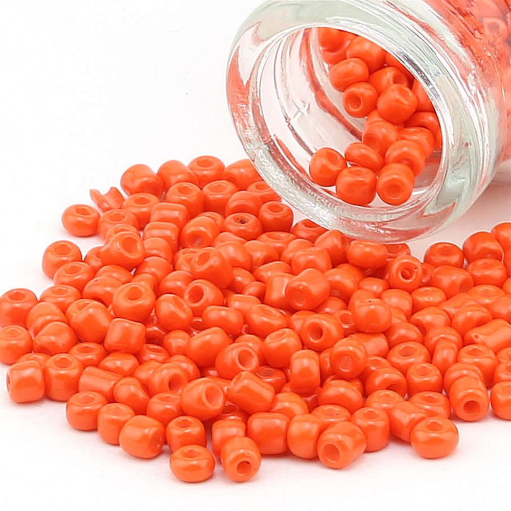 Kesme Kum Cam Boncuk Turuncu