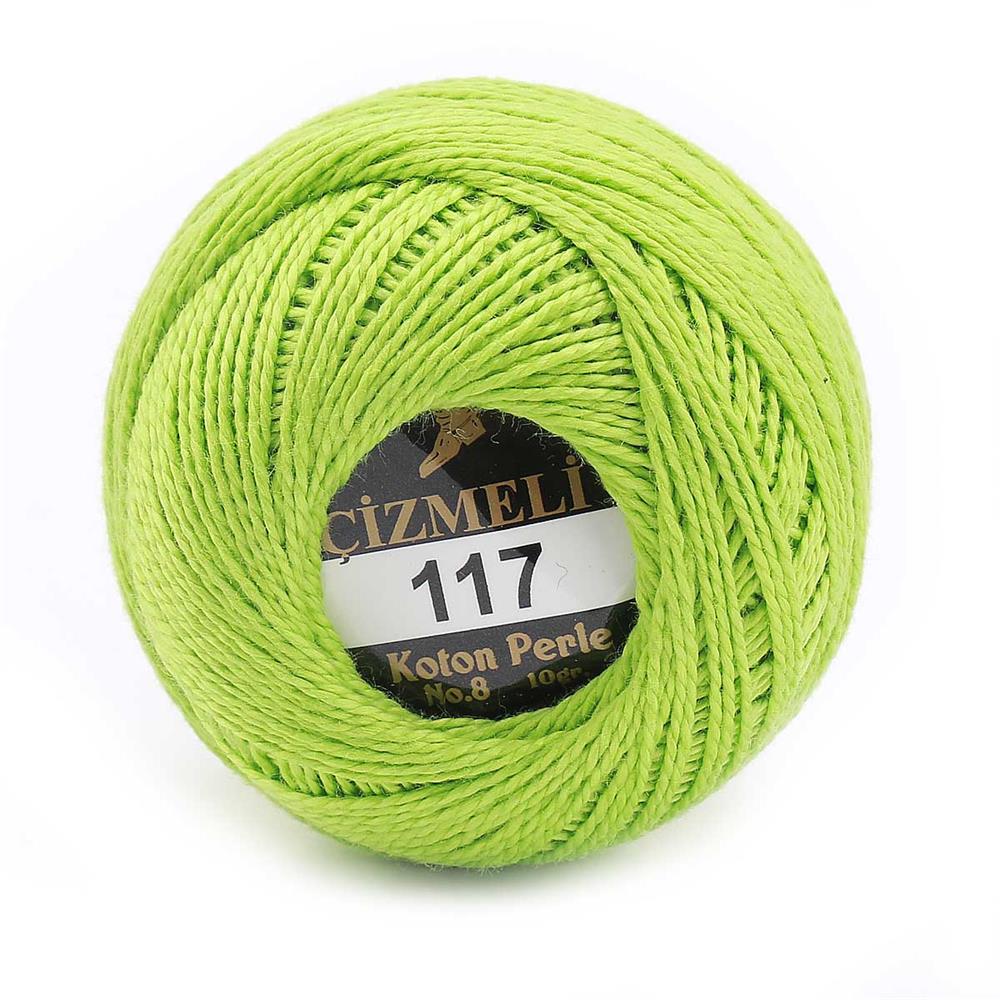 Koton Perle No:8 Etamin Kanaviçe Nakış ipliği 117 Fıstık Yeşili