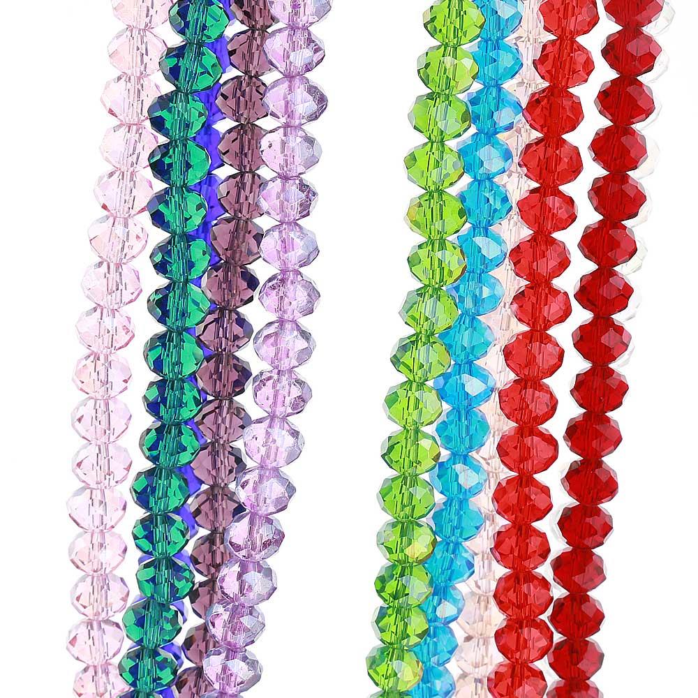 Kristal Boncuk Şeffaf 8 mm Çin Kristali