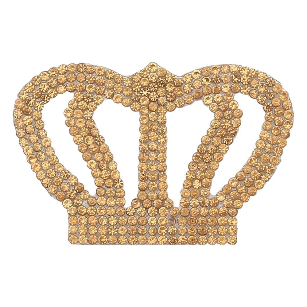 Kristal Gold Sık Taşlı Kral Taç Motif Küçük Boy