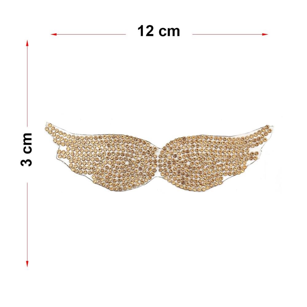 Kristal Gold Taşlı Açık Kanat Aplik