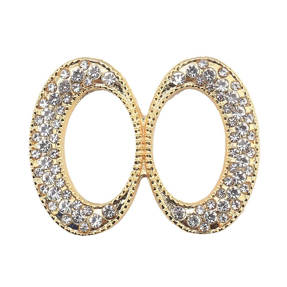 Kristal Taşlı Altın Renk Kemer Tokası