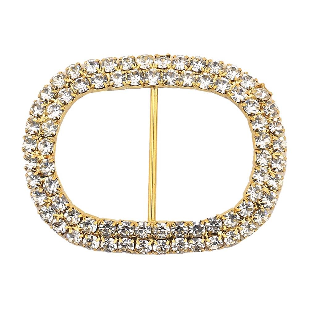 Kristal Taşlı Altın Renk Kemer Tokası