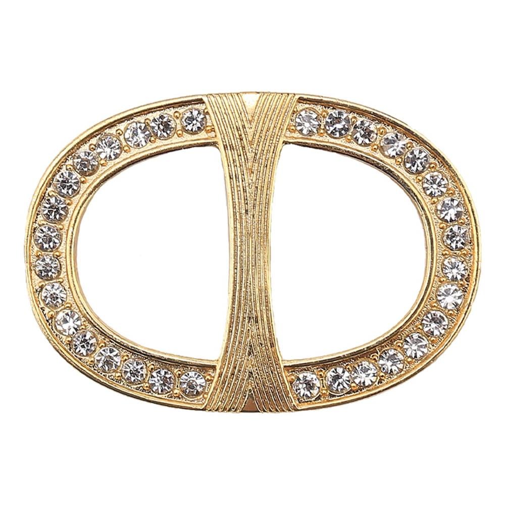 Kristal Taşlı Altın Renk Kemer Tokası