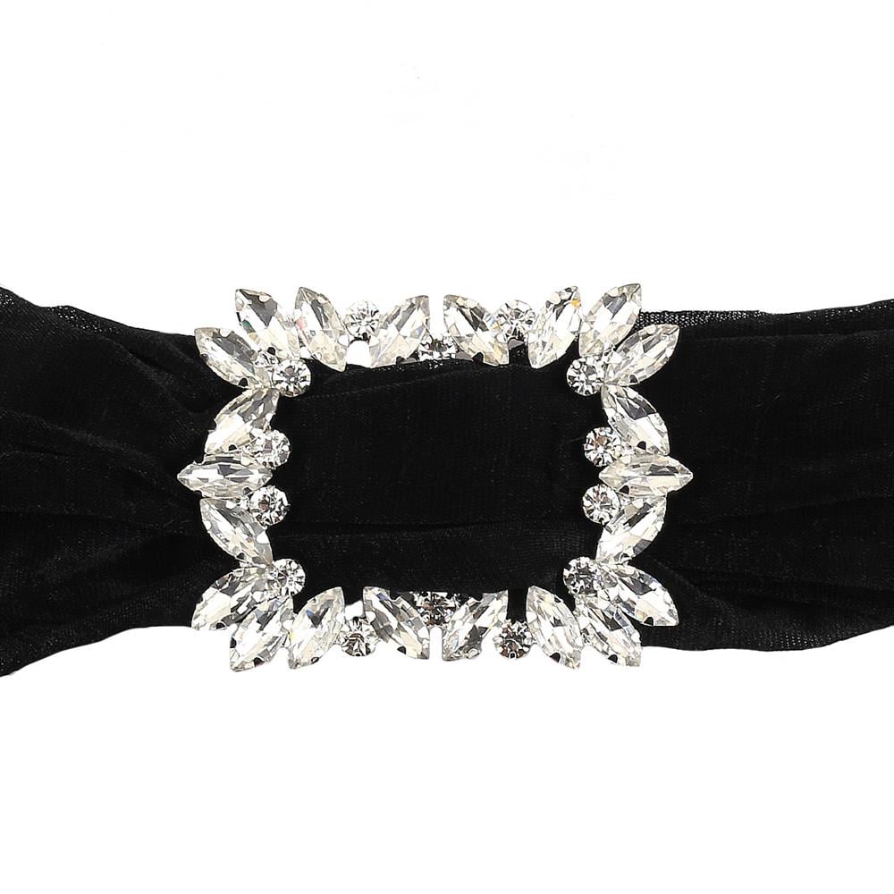 Kristal Taşlı Büyük Dikdörtgen Kemer Tokası