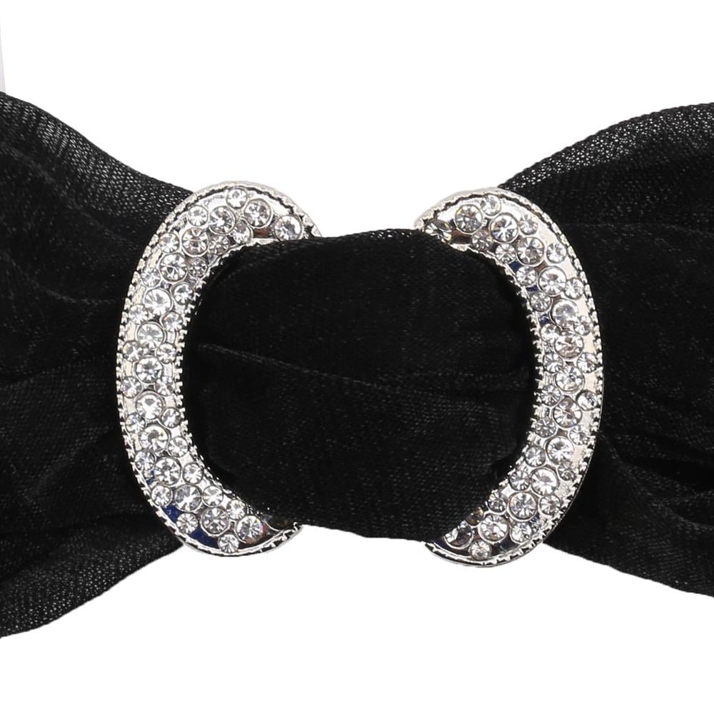 Kristal Taşlı Gümüş Renk Kemer Tokası