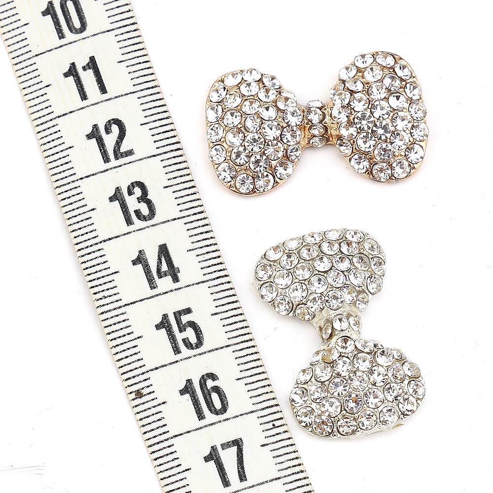 Kristal Taşlı Metal Fiyonk Süs