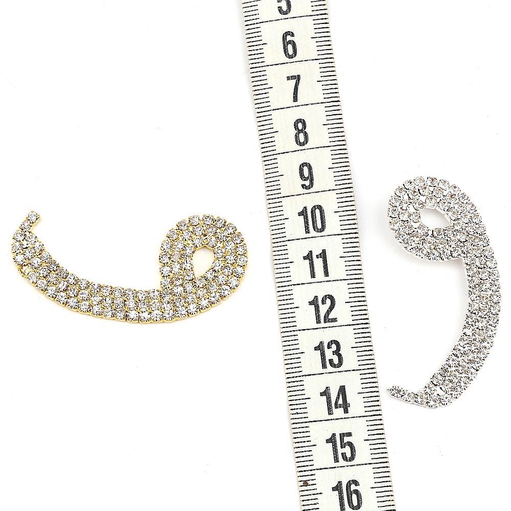 Kristal Taşlı Metal Vav