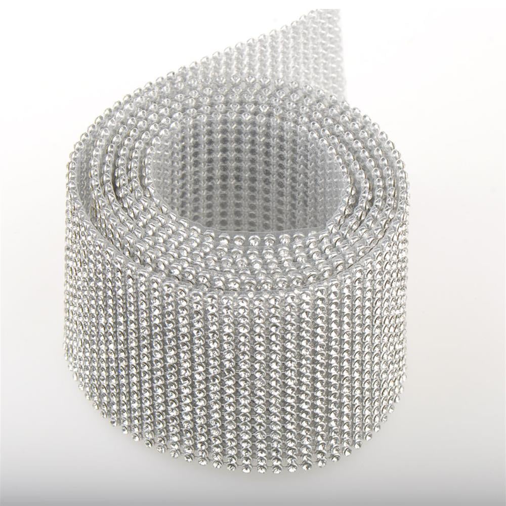 Kristal Taşlı Metal Yuvalı Yapıştırma Mesh