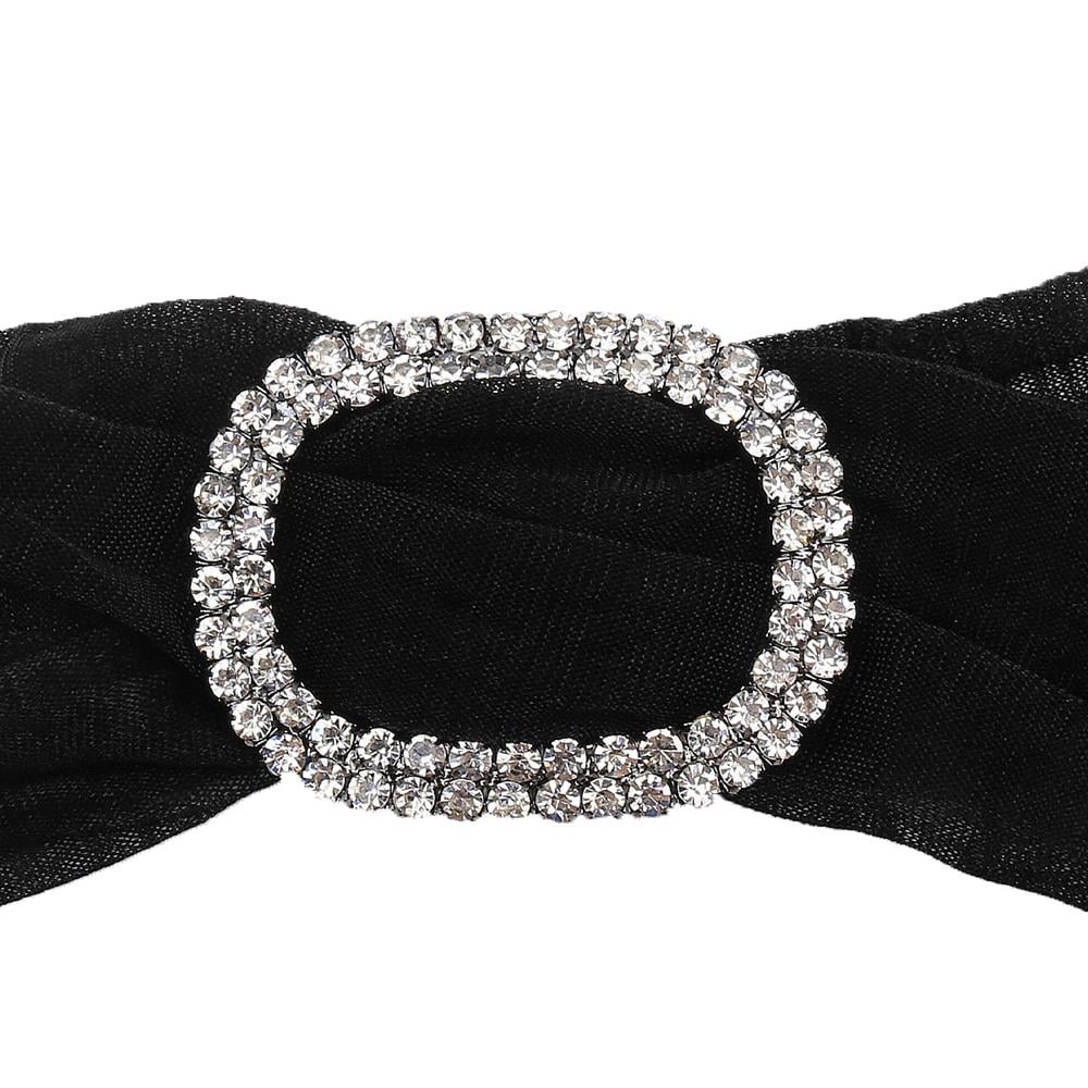 Kristal Taşlı Oval Kemer Tokası