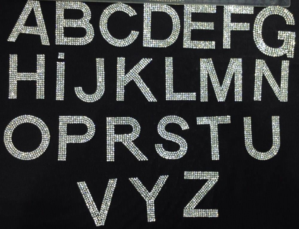 Kristal Taşlı Ütüyle Yapıştırma Harf