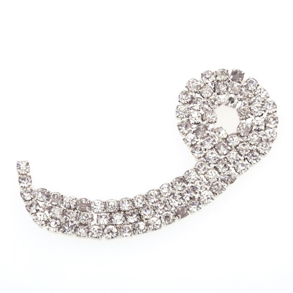 Kristal Taşlı Vav Broş