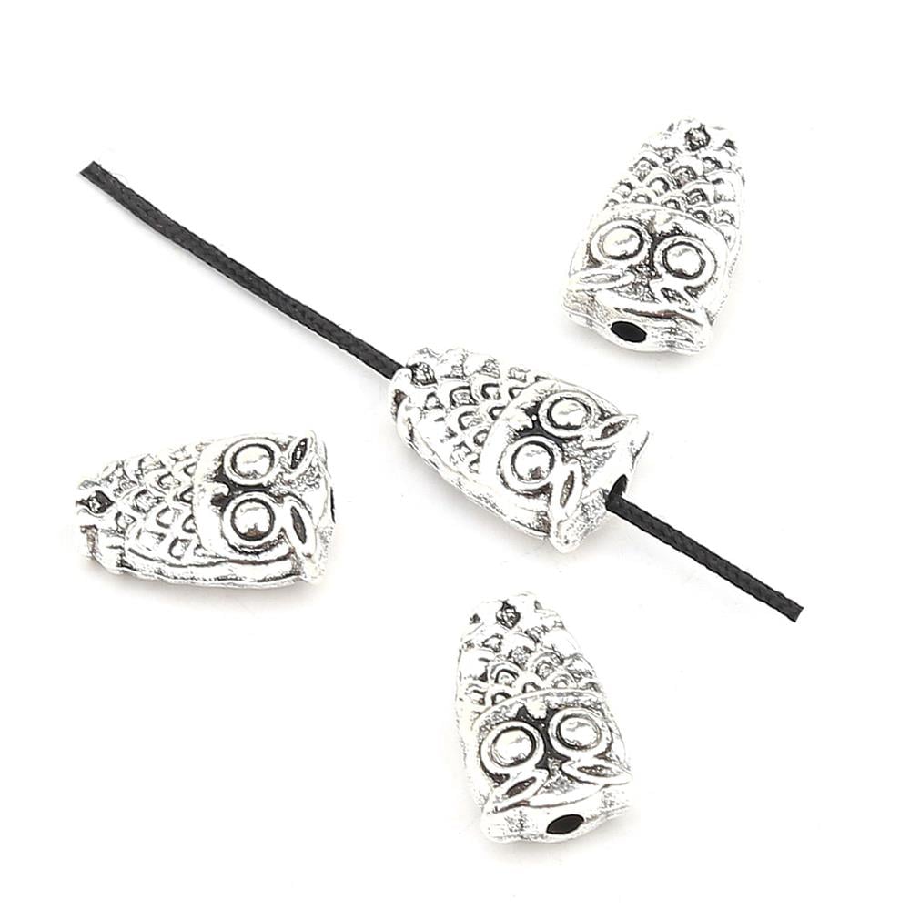 Metal Baykuş Takı Boncuğu 10 Adet