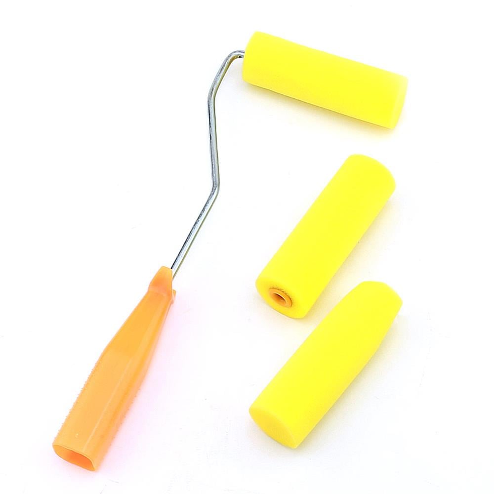 Metal Saplı, Sünger Rulo Fırça Seti Geniş 10 cm