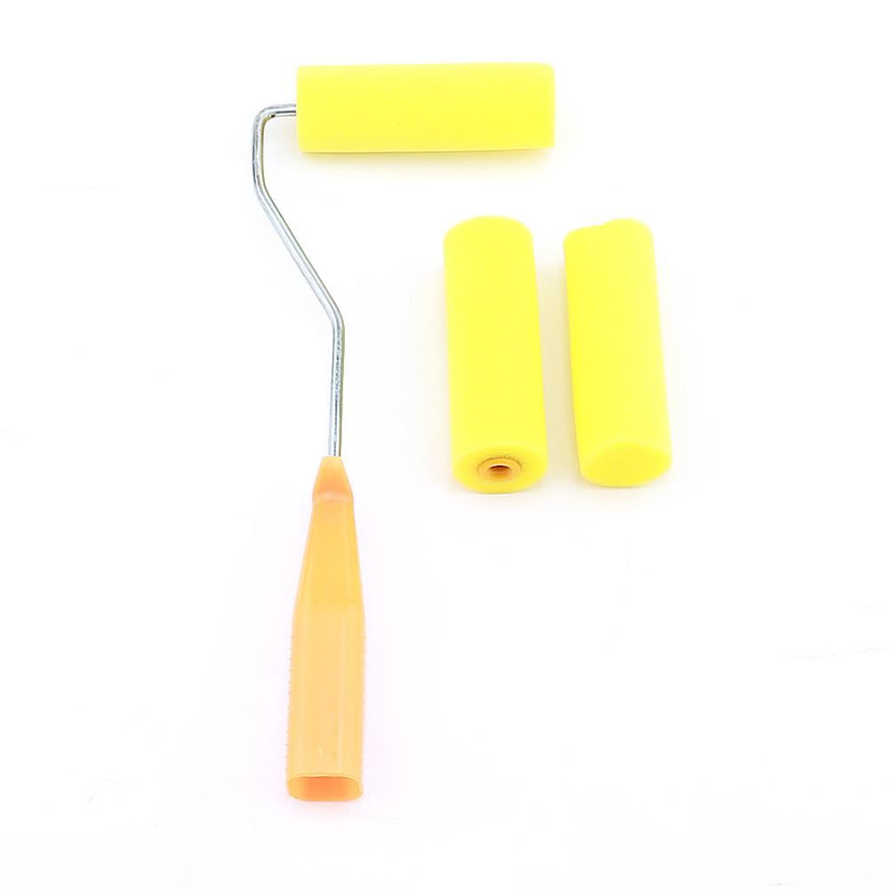 Metal Saplı, Sünger Rulo Fırça Seti Geniş 10 cm