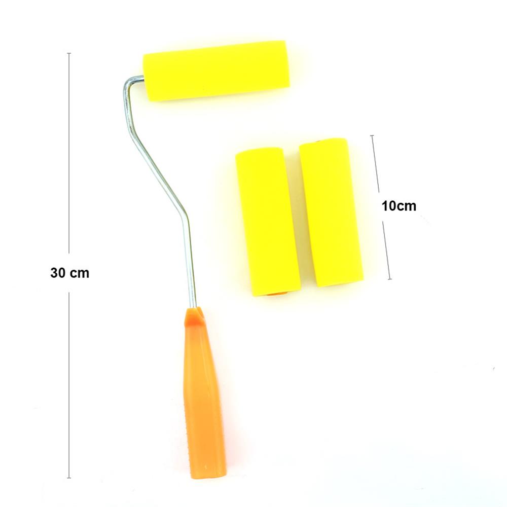 Metal Saplı, Sünger Rulo Fırça Seti Geniş 10 cm