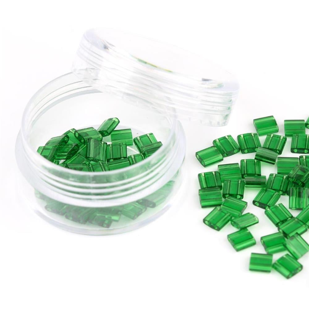 Miyuki Tila Bead 5*5 mm Açık Zümrük Yeşili Boncuk